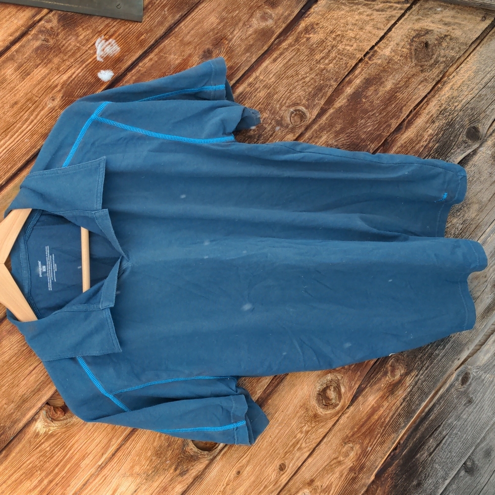 Patagonia polo men's blue short sleeve polo shirt large